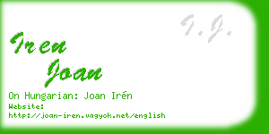 iren joan business card